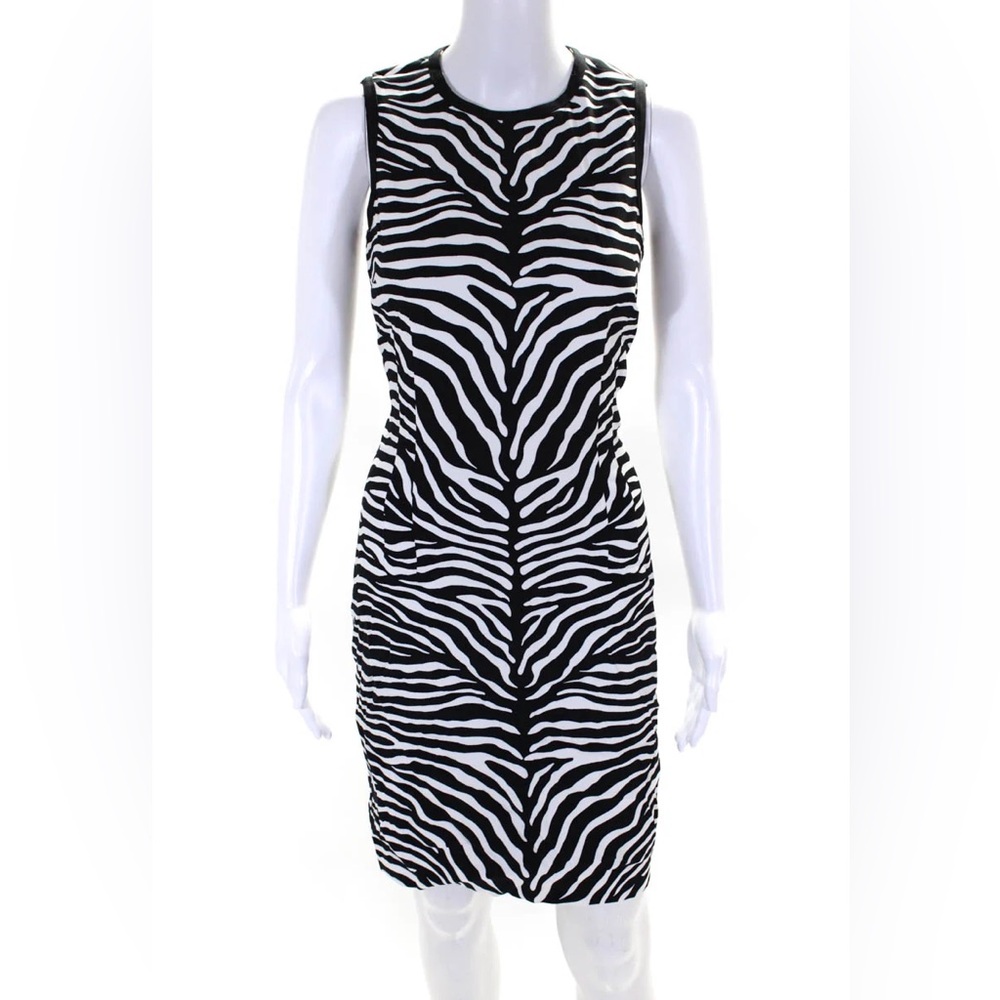 MICHAEL KORS, Zebra Striped Sleeveless Dress